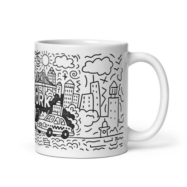 NYC Cityscape Mug – Cartoon Line Edition